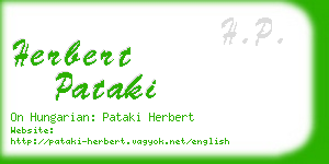 herbert pataki business card